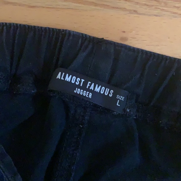 Black Cargo Jogger- elastic waist band - Picture 3 of 3